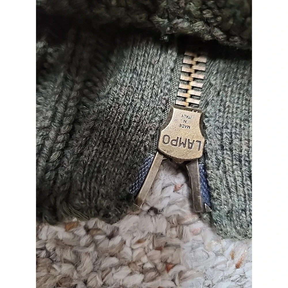Vintage Toddler Polo Ralph Lauren Lambs Wool Silk Cashmere Sweater Zip Fair Isle